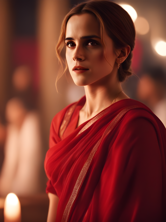 AI Imagines Emma Watson In  Indian Attire